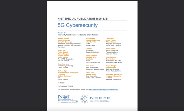 NIST 5G Cybersecurity Draft