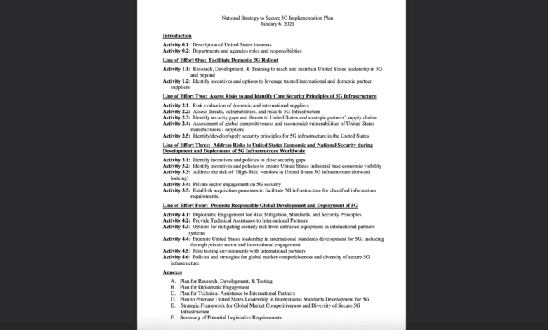 NTIA 5G Security