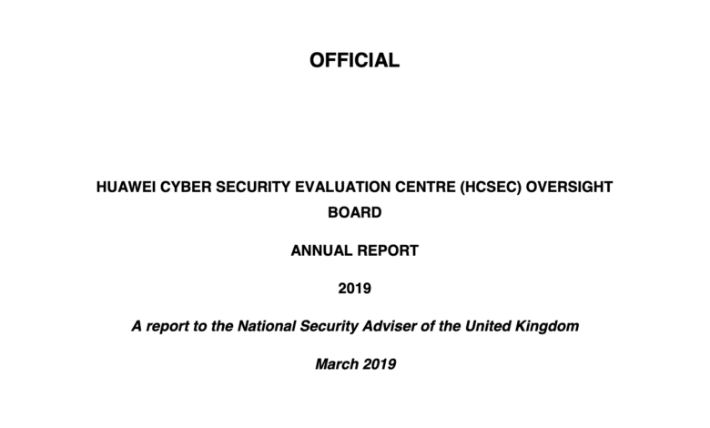 UK Huawei Cyber Security